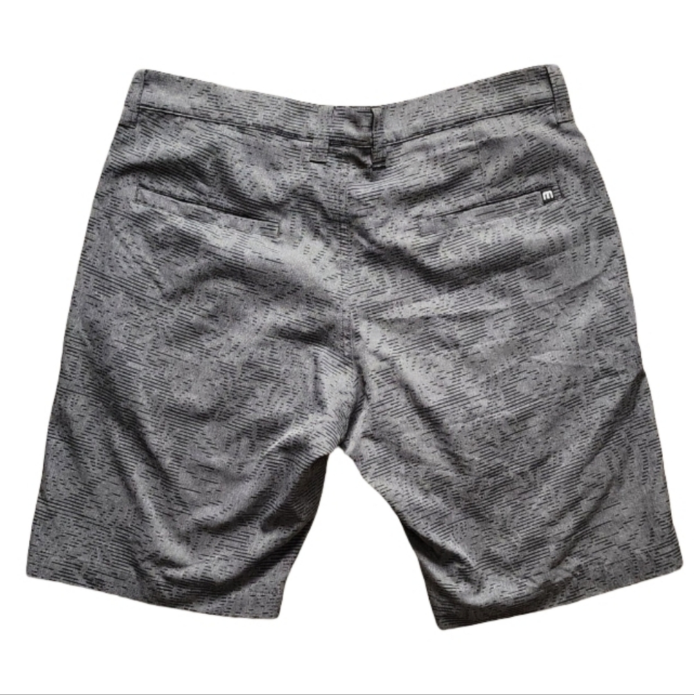 TravisMathew Gray Tropical Performance Golf Shorts Size 32 Stretch Lightweight - Picture 2 of 8
